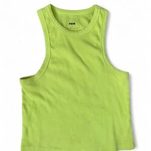 Maeve Neon Green Rackerback Cropped Tank
